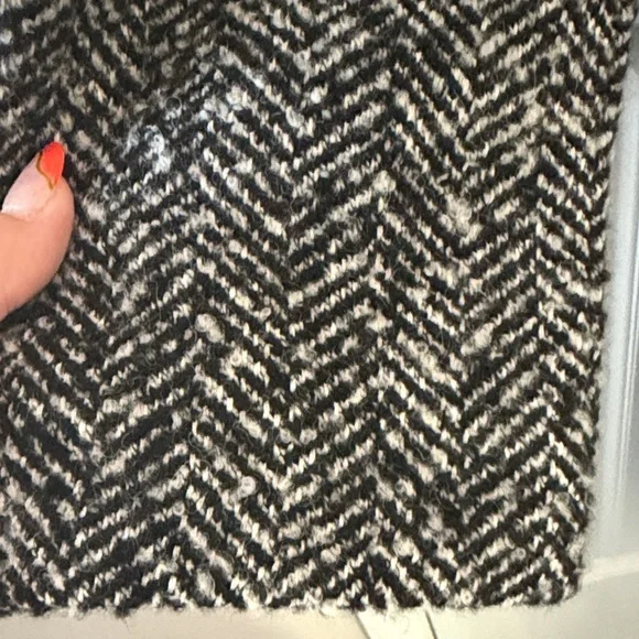 Levi's Black & Gray Herringbone Wool blend Coat - Picture 5 of 12